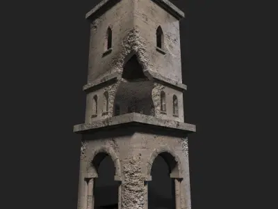 Medieval ruin Low-poly 3D model order