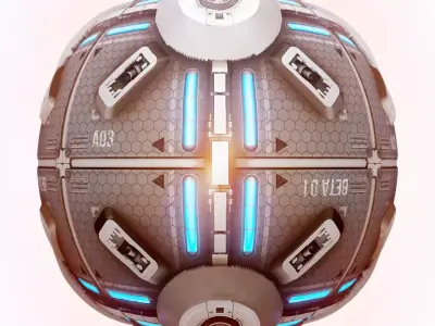 PBR Sci-Fi Industrial Texture 26 Low-poly 3D model