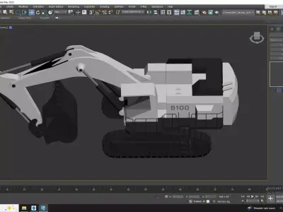 Excavator Mining R9100 Low-poly 3D model