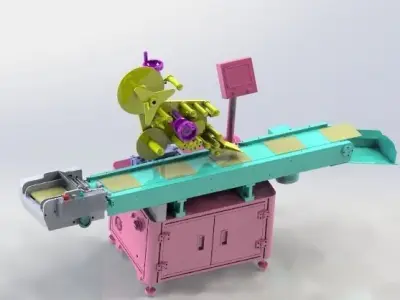 Automatic labeling machine 3D model 2