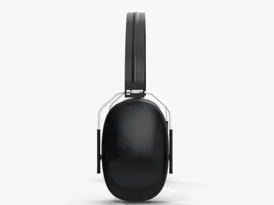 Earmuffs Black Low-poly 3D model