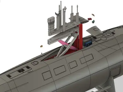 Dutch Walrus class model submarine designed for rc 1-50 scale 3D print model