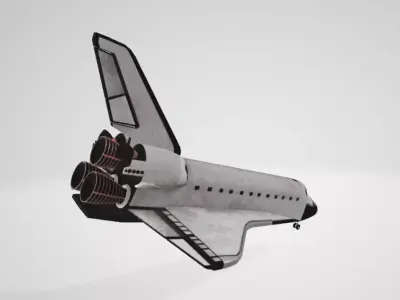 realistic spaceship 3d model space shuttle 3D model