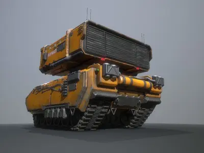 Zulu - 9 Heavy missle laser carrier Low-poly 3D model
