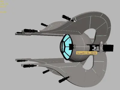 fighter space ship Free 3D model