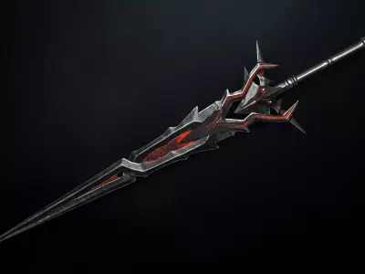 Demonic Sword 3D Model 3D model