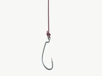 Fishing hook 3D model order
