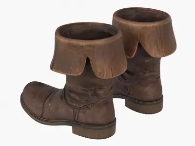  Weathered Leather Pirate Boots 
