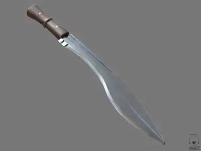 Combat Knife PBR Low-poly 3D model