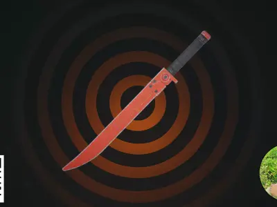 Cyberpunk Tactical Blade  Spear Collection 3D model