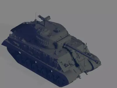 M4A3 76 W 3D model