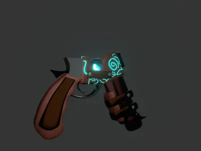 Steampunk Magic Gun Free 3D model