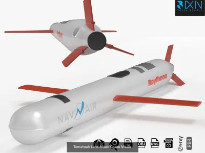 Ballistic Cruise defense missile collection Max Blender PBR Pack