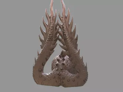 Dragon stylized  tail 1 3D model