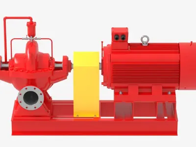 Split Case Centrifugal Fire Pump 3D model