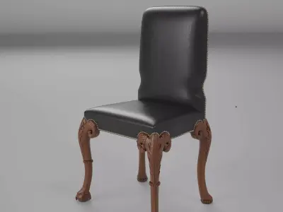 Chelini art  tinto noce scuro chair render ready vray  3D model