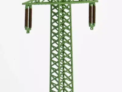 Transmision tower 3x110kV mod1 1-87 resin 3D print model