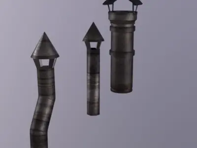 Chimney Low-poly 3D model purchase