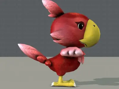 Chocobo Bird Low-poly 3D model