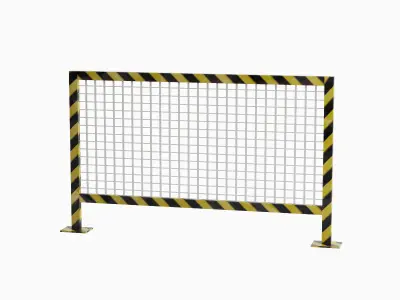 Road Barricade A 01 Low-poly 3D model