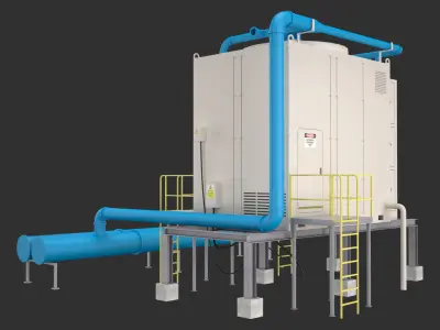 Rooftop Cooling Unit 2 3D model