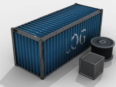 TEU container 3D model