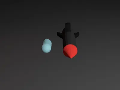 Fighter spaceship Free low-poly 3D model
