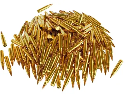 Bullets Pile in the floor 2 3D model