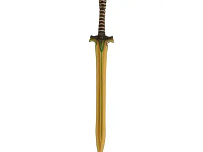 Fantasy Magic Sword Game Asset Low-poly 3D model