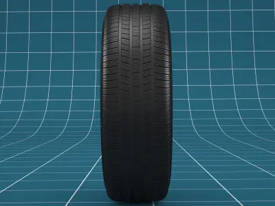 Car tire 02 3D model