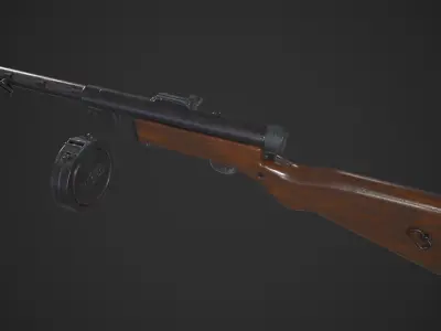 Suomi KP31 Low-poly 3D model