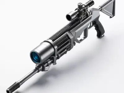 Futuristic Harpoon Gun Model 3D model