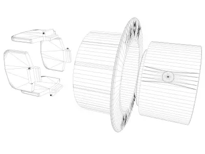 Twistlok Two Part Barrel Lock Free 3D model