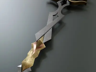 Fantasy style sword A2 Low-poly 3D model