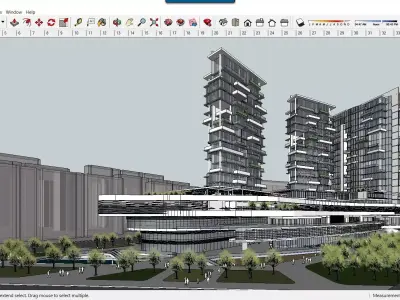 Sketchup Commercial Complex B10 3D model