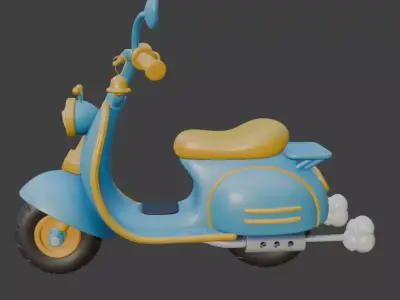 Scooter 3D Model 3D model purchase