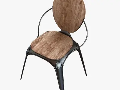 zuiver louix chair black 3D model