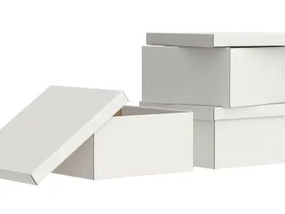 Paper Boxes Set Low-poly 3D model