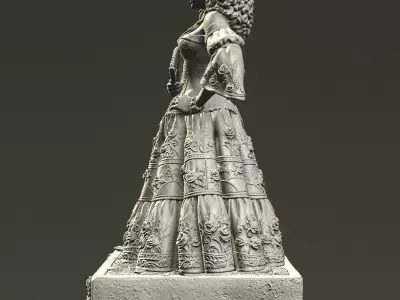 Maria Mulambo Statue Part Model Silicone Mold  3D print model