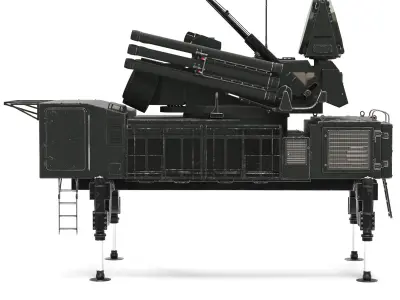 Russian Pantsir S1 PBR  Rigged  Low-poly 3D model