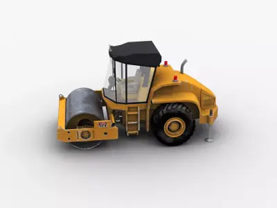 Road Roller lowpoly Low-poly 3D model purchase