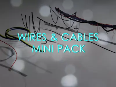Mini pack wires and cables 3D models Free 3D model