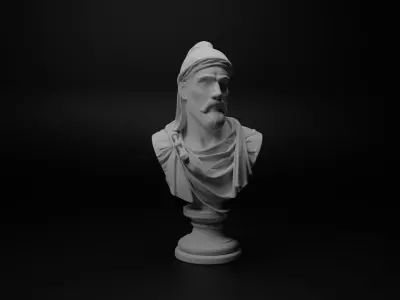 Berber Warrior Bust Chess 3D print model buy