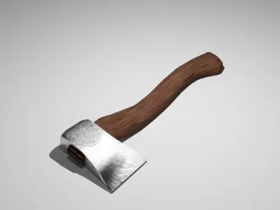 Axe Low Poly 3D Model Pbr-4k Low-poly 3D model