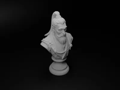 Mongol Archer Bust Chess 3D print model buy
