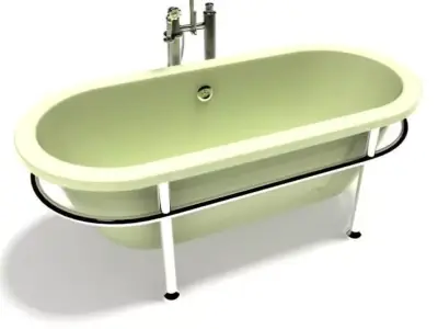 Old Fashioned Bath Tub 3D model