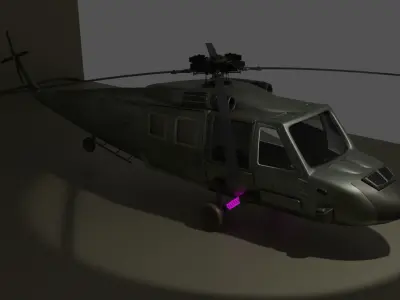 Helicopter blackhawk Free 3D model