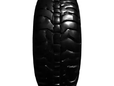 OffRoad Wheel AllTerrain Tire Low-poly 3D model