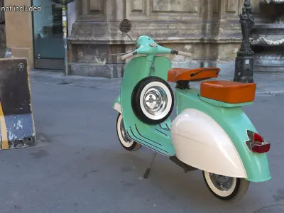 Vintage Vespa 125 Scooter Green 3D model