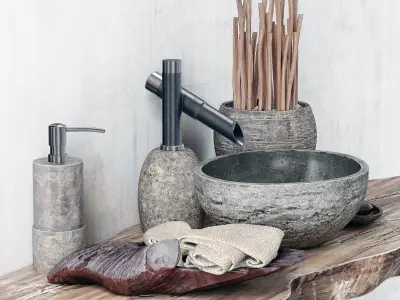 Stone sink 3D model